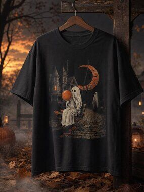Halloween Ghost Shirt, Spooky Fall Graphic Tee